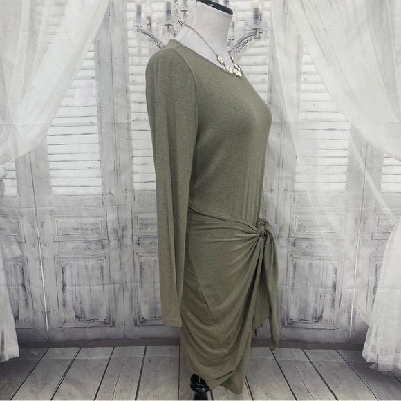 Ralph Lauren Sz 10 Green Tie-Waist Short Casual Mini Dress Long Sleeve Pullover - Picture 8 of 15